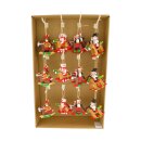 Anhänger Weihnachtsfiguren Ton