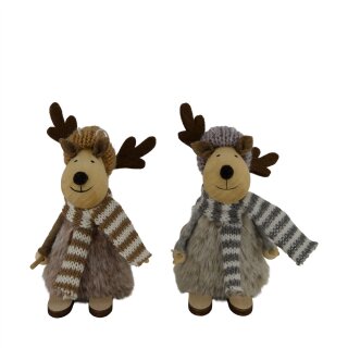 Renntier Leander mit Schal assortiert