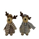 Renntier Leander mit Schal assortiert