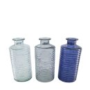 Glasflasche Pelle assortiert 3er