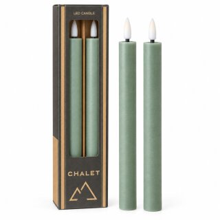 LED Stabkerze Chalet D:2 H:24 2er Pack