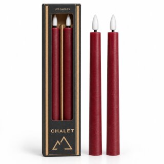 LED Stabkerze Chalet D:2 H:24 2er Pack