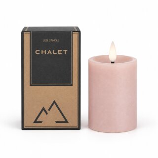 LED Kerze Chalet D:5 H:7 cm