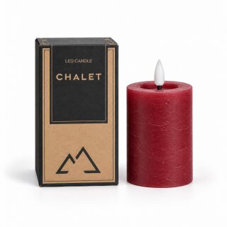 LED Kerze Chalet D:5 H:7 cm