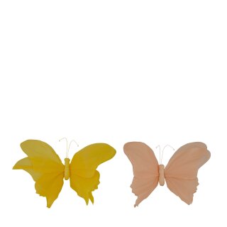 Papierschmetterling Eloxi mit Clip assortiert