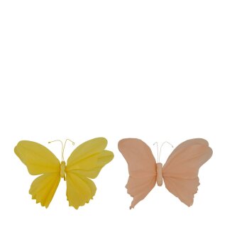 Papierschmetterling Eloxi mit Clip assortiert