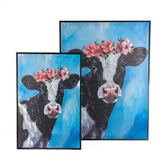 Bild auf Leinwand Kuh Rosa