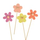 Filzblume Stecker assortiert