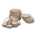 Holzscheiben mit Rinde 6 Stück im Netz S