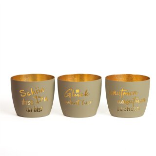 Metall-Windlicht Tauperush assortiert