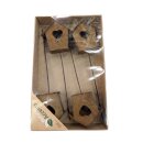 Metall Vogelhaus 5,5cm auf Stick in Box