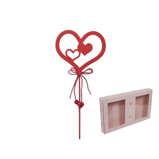 Herzsticker mit Bast (18Stk)