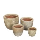 4er Set Terracottapflanzer Vintage