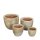 4er Set Terracottapflanzer Vintage