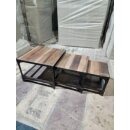 IRON SET OF 3 STOOLS