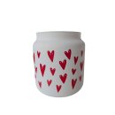 Glasvase Floating Hearts frosted