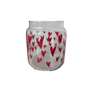 Glasvase Floating Hearts klar