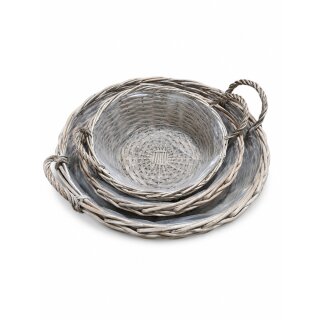 Weindenschale Bj&ouml;rk rund Willow 3er Set