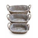 Weidenkorbset Bj&ouml;rn oval 3er Set L