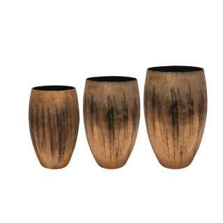 Vase Satz von 3 Harper mystic bronze
