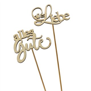 Holzstecker Liebe und Gute 35cm