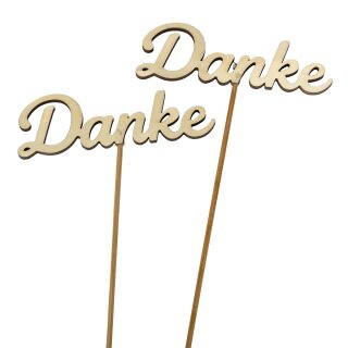 Holzstecker Danke 35cm