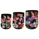 Vase Satz von 3 Midnight bloom
