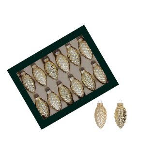 Xmas H&auml;nger Zapfen in Box (12Stk)