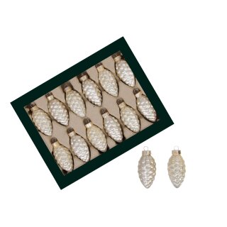 Xmas H&auml;nger Zapfen in Box (12Stk)