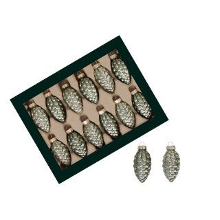 Xmas H&auml;nger Zapfen in Box (12Stk)