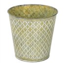 Zinktopf Raute Patina L