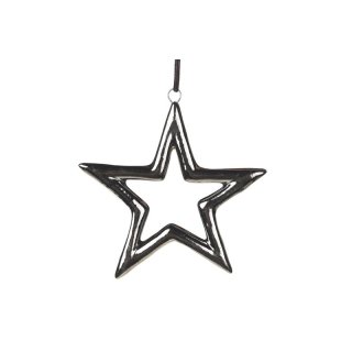Porcelain star hanger 8.5x0.7x8.6cm