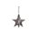Porcelain tridemensional star hanger 6.5x6.5x6.4cm