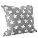 Kissen Mini Stars Neo inkl. Inlett 100% Baumwolle grau