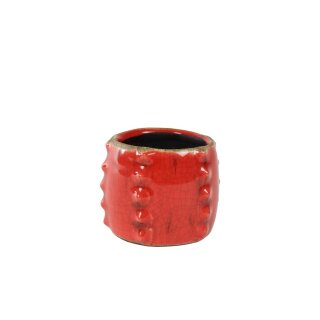Pot Cactus red D9x9 H8