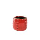 Pot Cactus red D9x9 H8