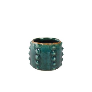 Pot Cactus turquoise D9x9 H8