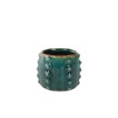 Pot Cactus turquoise D9x9 H8