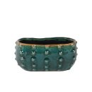 Planter Cactus turquoise D16x8 H7
