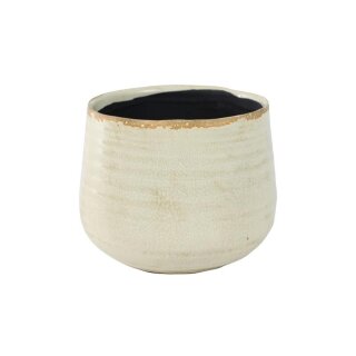 Pot Iris ivory D18 H15