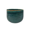Planter Iris turquoise D20x12 H15